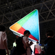 Attendees stand in front of the Google Play booth during the Tokyo Game Show 2018 on September 20, 2018 in Chiba, Japan.